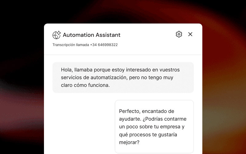 Transcripción y resumen de cada llamada